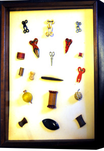 Photo--Buttons in shadow box