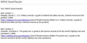 Books -- WWII Research Guides at WRHS -- emailed results