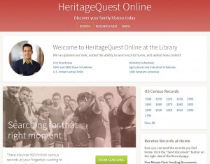 HeritageQuest Online Home Page image